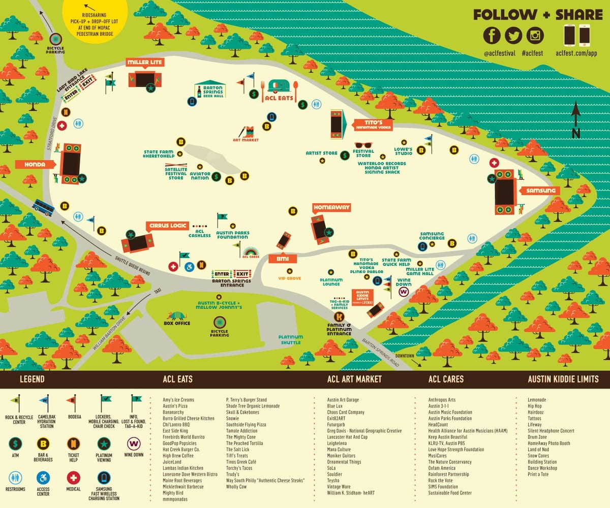mapa Austin ACL jaialdia