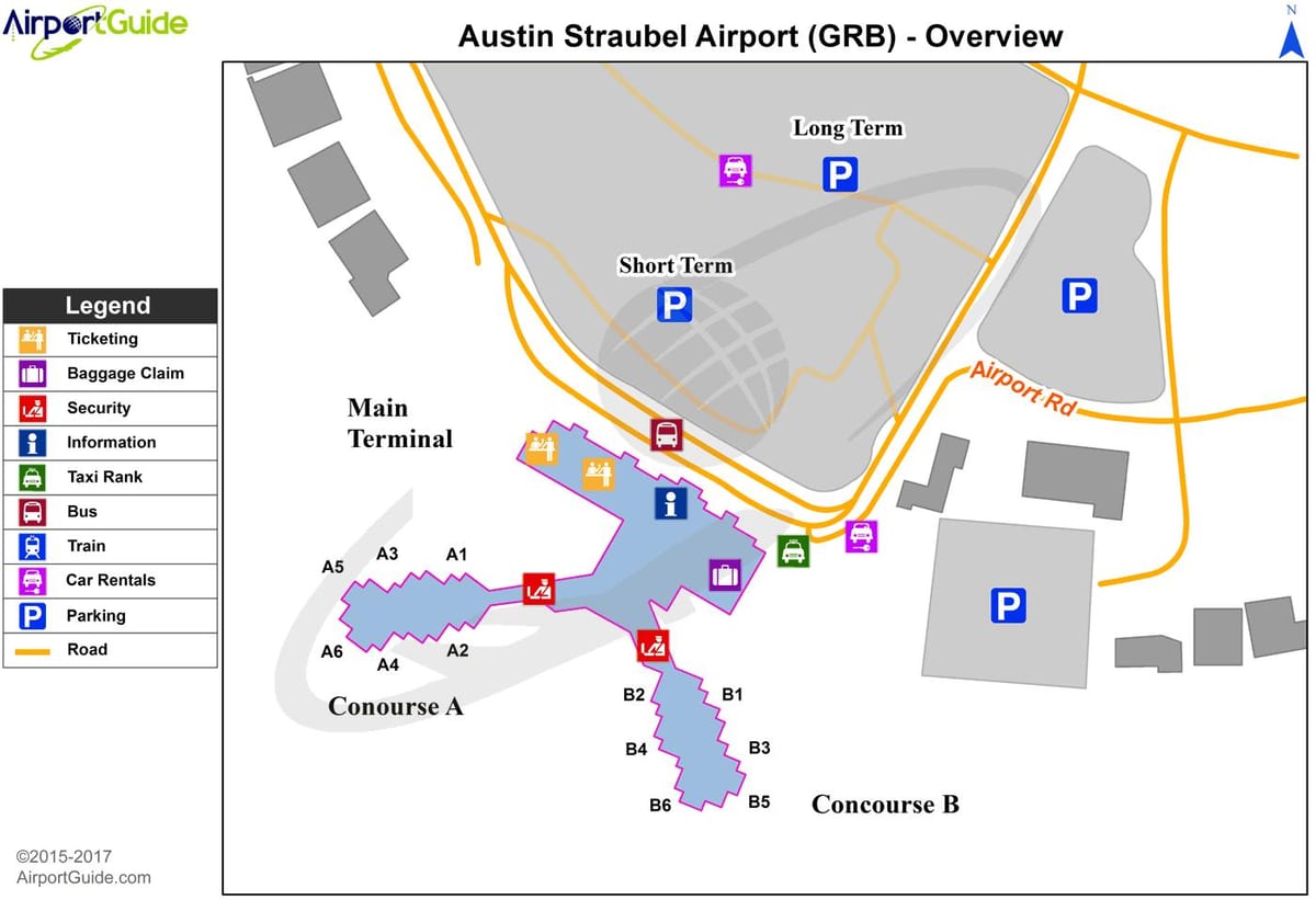 Austin aireportuko terminal mapa