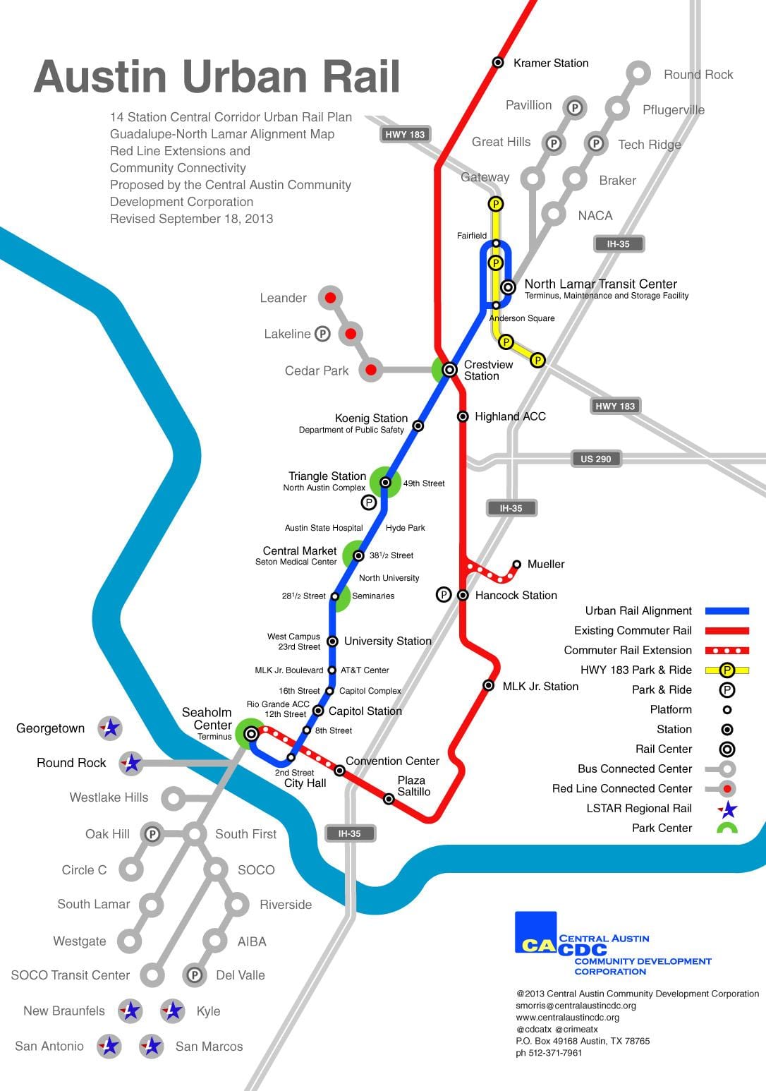 Austin trenbide-mapa