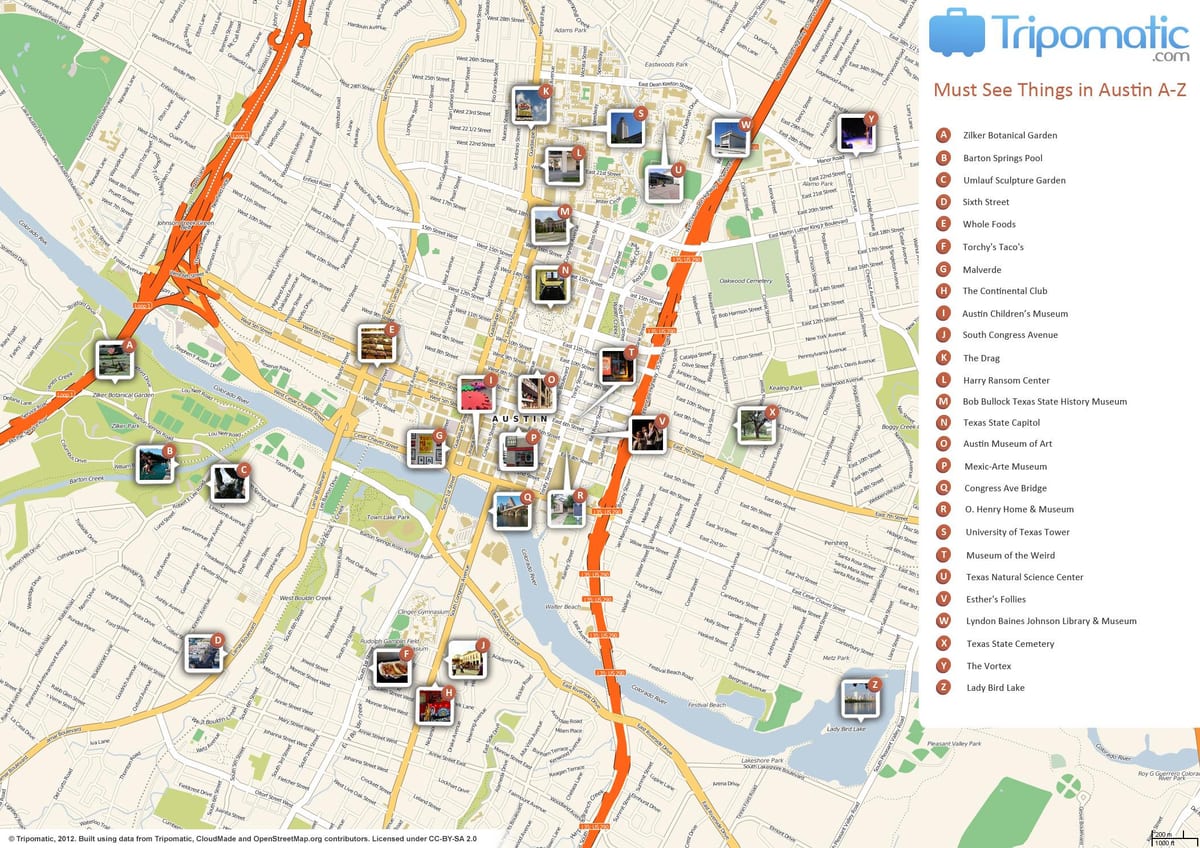 Austin erakargarri mapa