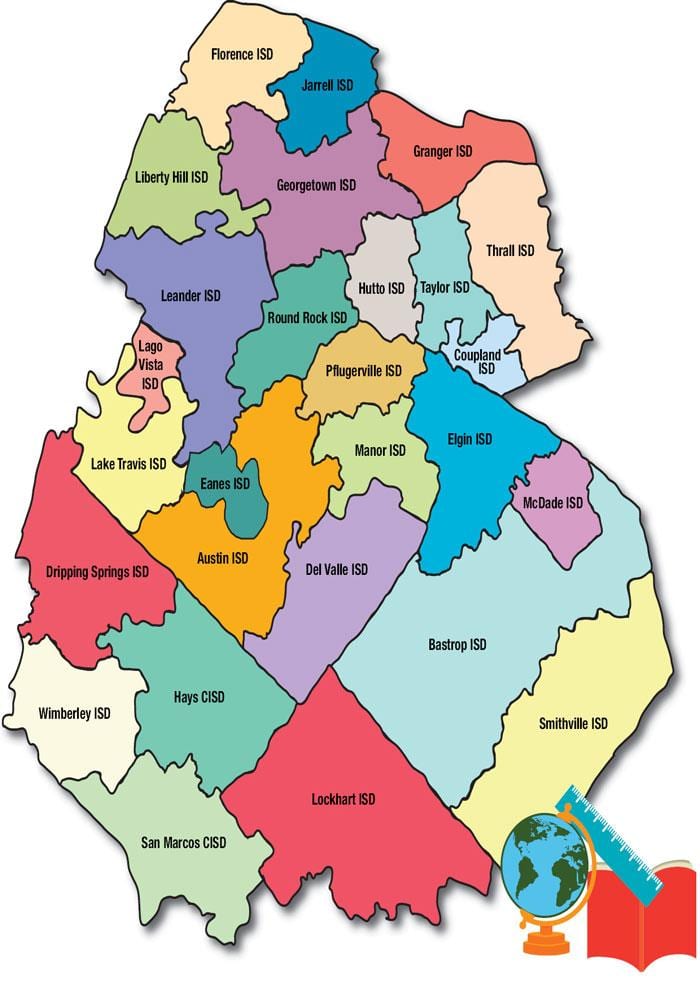eskola auzoan mapa Austin