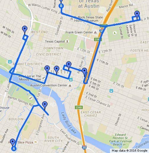 mapa Austin muralak