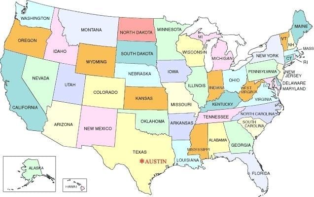 Austin aeb mapa